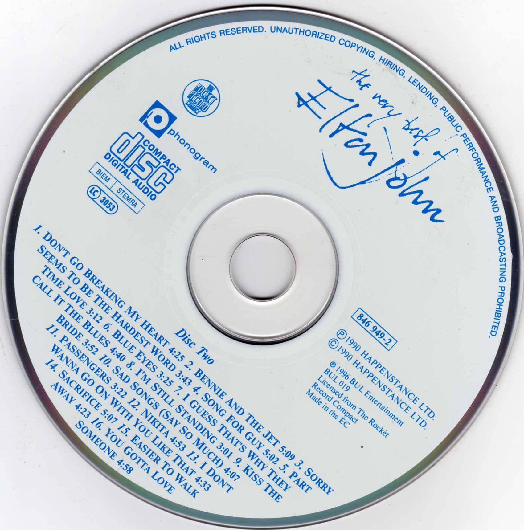 Elton John The Very Best Of Elton John : CD2